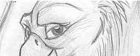 ...and then a wonderful pencil sketch. I like my expression in both of these -- never know what evil lurks behind such coy gazes. ^_^